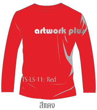 T-Shirt, TS-LS-11, เสื้อยืดแขนยาว สีแดง